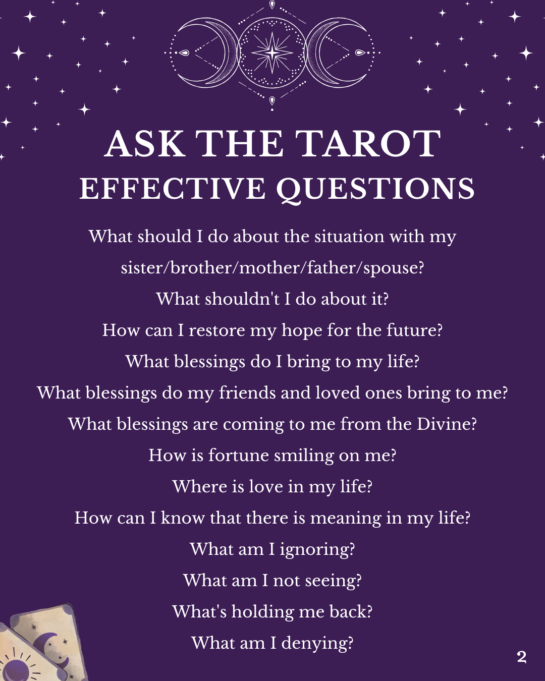 Angelic Vision Tarot - Ask the Tarot Effecitve Questions Part 2