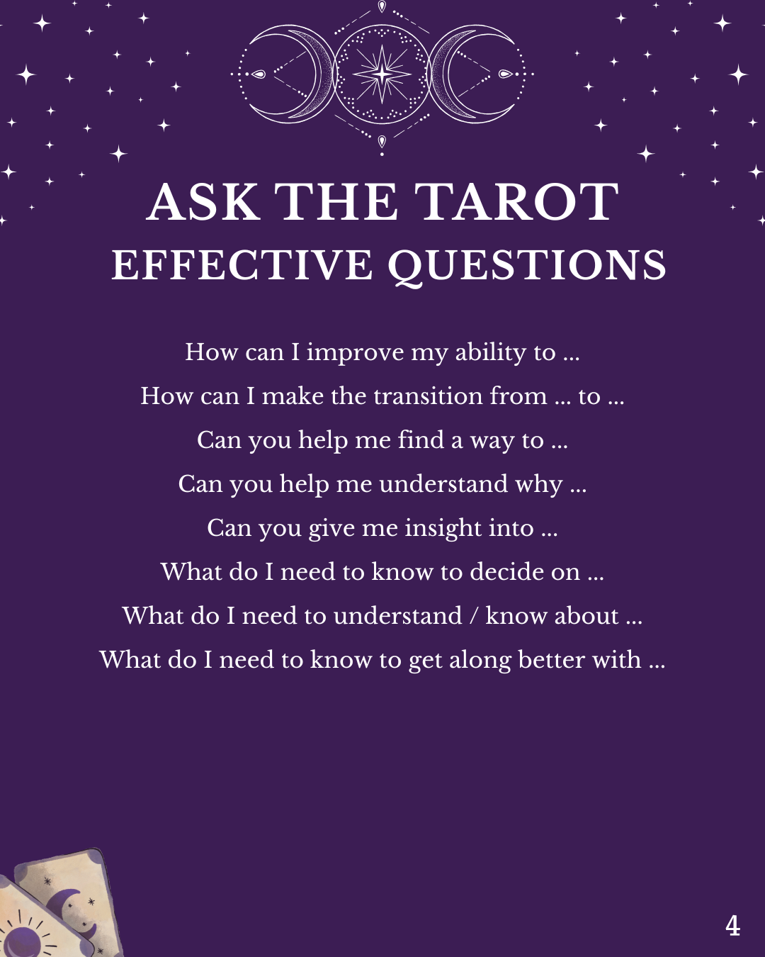 Angelic Vision Tarot - Ask the Tarot Effecitve Questions Part 4