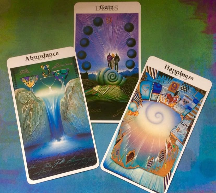 Angel  & Tarot Card Reading - cards abundance, gain, happiness